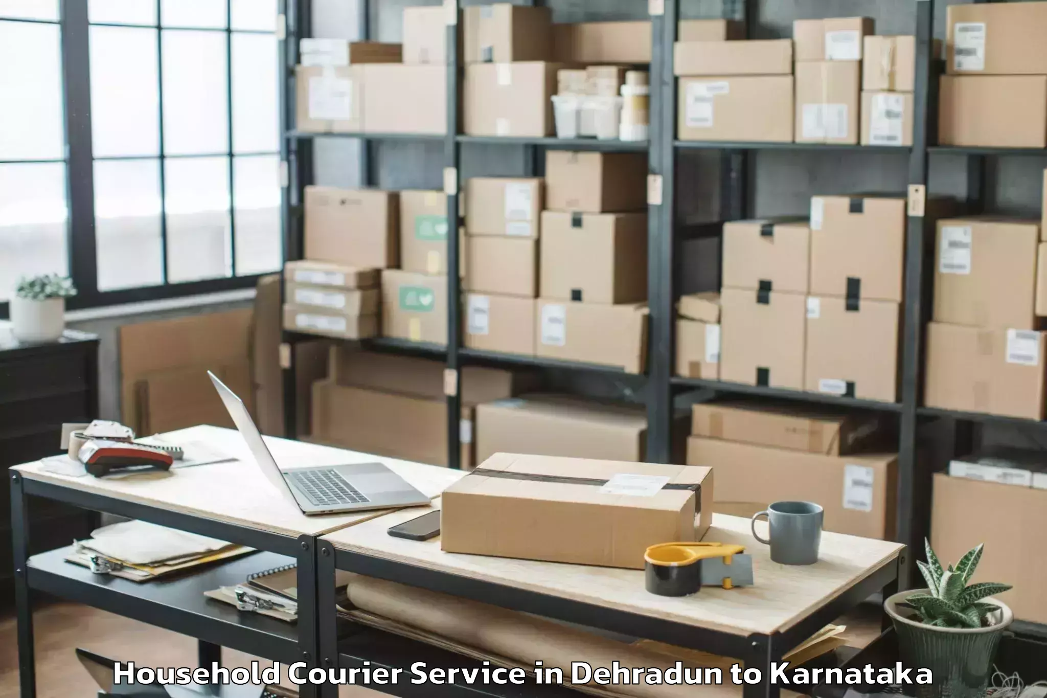 Trusted Dehradun to Guledagudda Household Courier